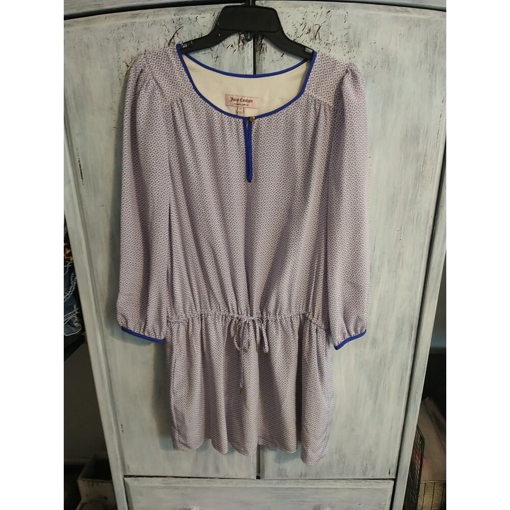 Juicy Couture 100% Silk Mini Dress medium Boho  Beachy